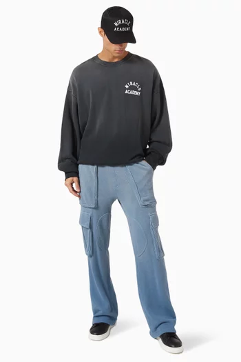 Logo Cargo Sweatpants in Cotton-fleece