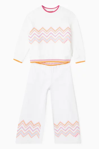 Zigzag Pattern Sweatpants