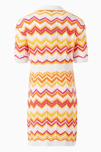 Chevron-print Dress in Knit