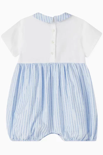 Logo-printed Romper in Cotton
