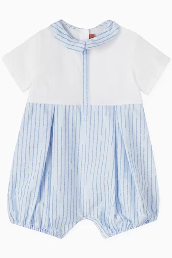 Logo-printed Romper in Cotton