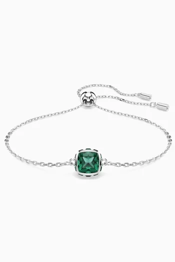 May Birthstone Bracelet in Rhodium-plated Metal