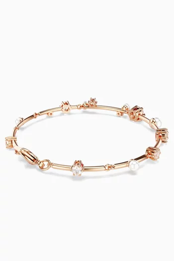 Constella Tennis Bracelet in Rose-gold Plated Metal