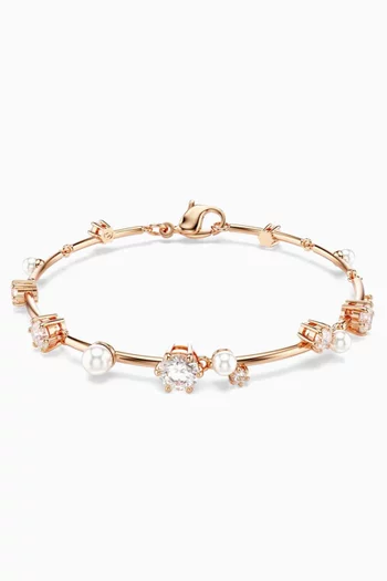 Constella Tennis Bracelet in Rose-gold Plated Metal