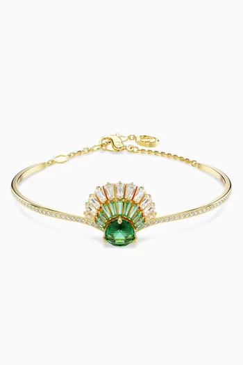 Idyllia Crystal Bangle in Gold-tone Metal