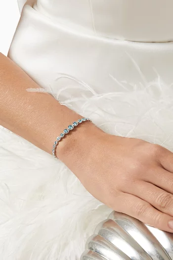 Imber Crystal Bracelet in Rhodium-plated Metal