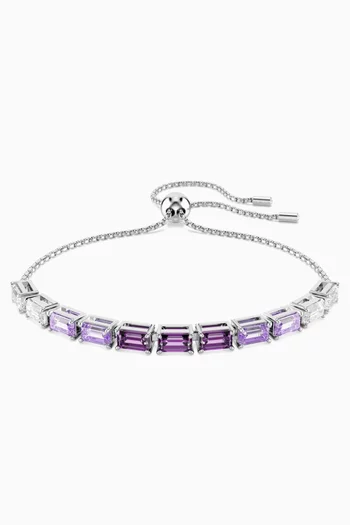 Matrix Bracelet in Rhodium-plated Metal