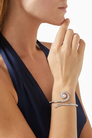 x Ariana Grande Cuff Bangle in Rhodium-plated Metal