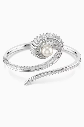 x Ariana Grande Cuff Bangle in Rhodium-plated Metal