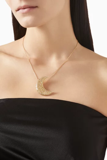 Sublima Moon Pendant Necklace in Gold-tone Metal