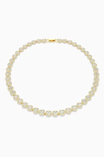 قلادة تنس اونا انجيليك معدن مطلي بلون ذهبي