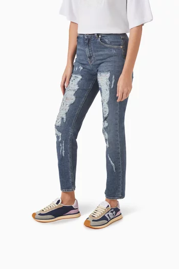 Aria Sneakers in Suede & Mesh