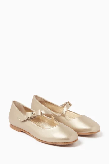 Ballerina Pumps in Faux Leather