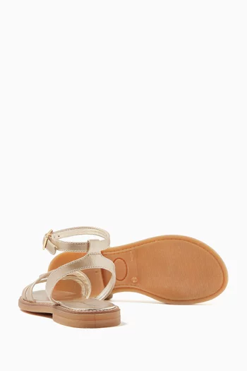 Bow Sandals in Leather