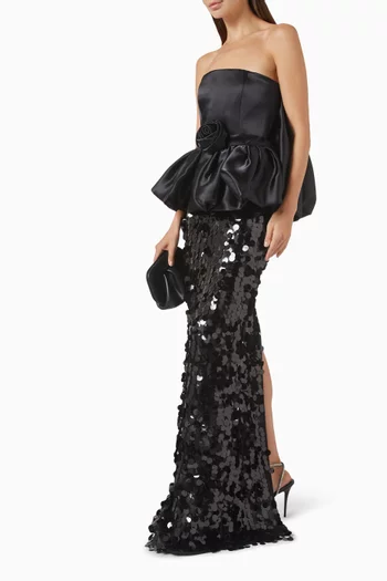 Strapless Peplum Dress