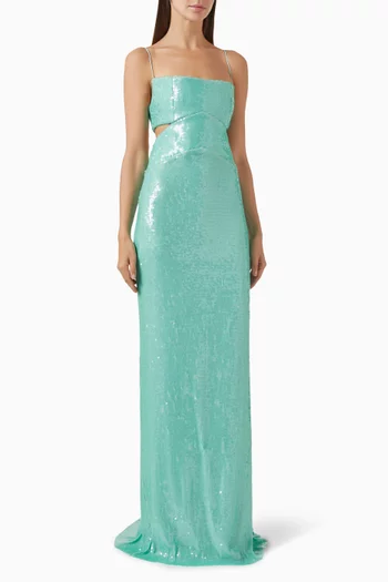 Sequinned Dress in Viscose