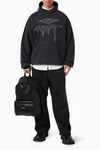 Oversized 3B Liquified Hoodie in Fleece
