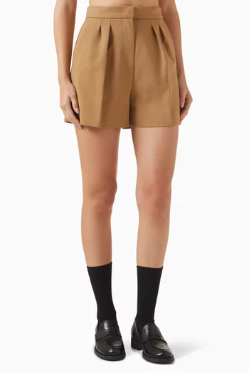 Zic High-waisted Shorts in Wool Canvas