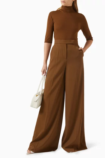 Ninfa Wide-leg Pants in Virgin Wool