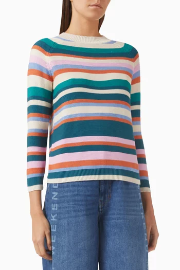 Linz Striped Sweater in Cotton-knit