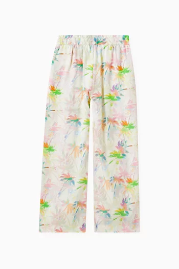 Palm Tree Printed Pants