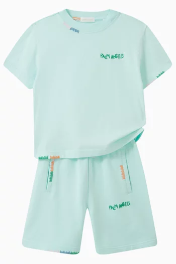 Logo-embroidered T-shirt in Cotton