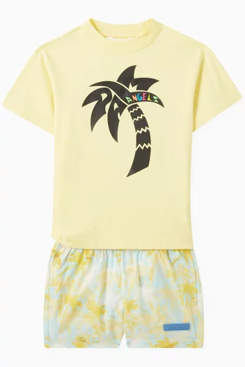 Palm Graphic Print T-shirt in Cotton