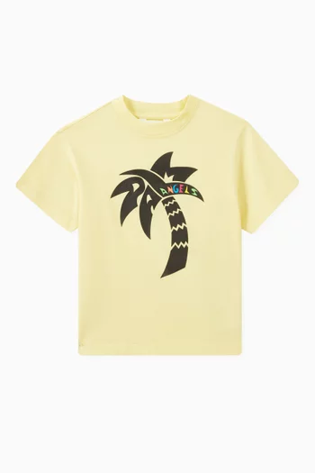 Palm Graphic Print T-shirt in Cotton