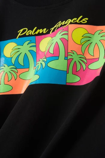 Triple Pop Palms T-shirt in Cotton