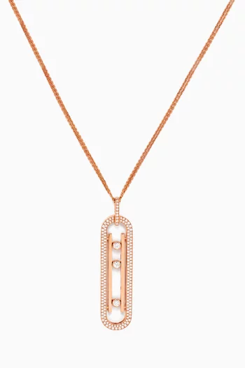 Move 10th Diamond Necklace in 18kt Rose Gold