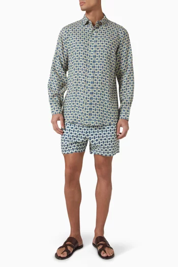 Eye of the Tiger Abaco Shirt in Linen