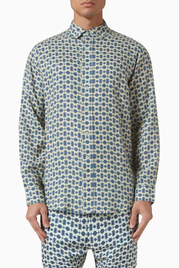 Eye of the Tiger Abaco Shirt in Linen