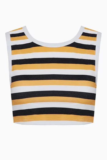 C Muscle Crop T-shirt in Eco-terry