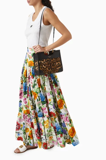 Small Sicily Leopard-embroidered Tote Bag