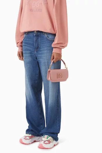 3.5 DG Logo Shoulder Bag in Calfskin Leather