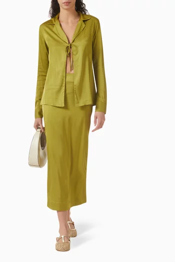 Estella Shirt in Satin