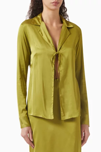 Estella Shirt in Satin