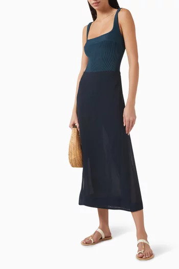 Lud Wrap Skirt in Satin