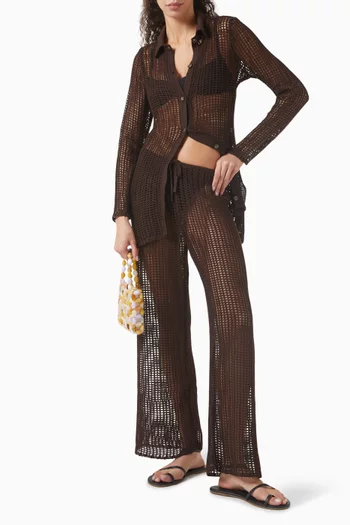 Rebeca Pants in Crochet-knit