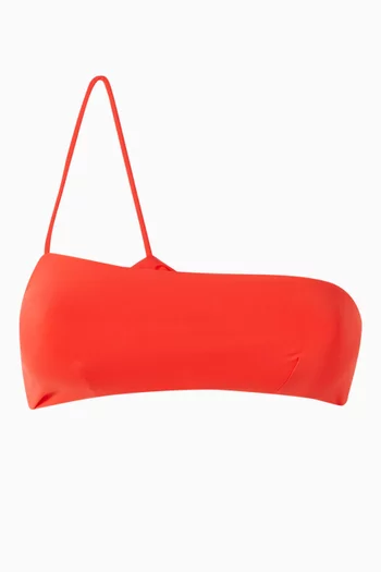 Verena One-shoulder Bikini Top in Lycra
