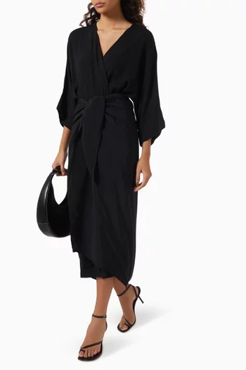 Knot Midi Dress in Viscose