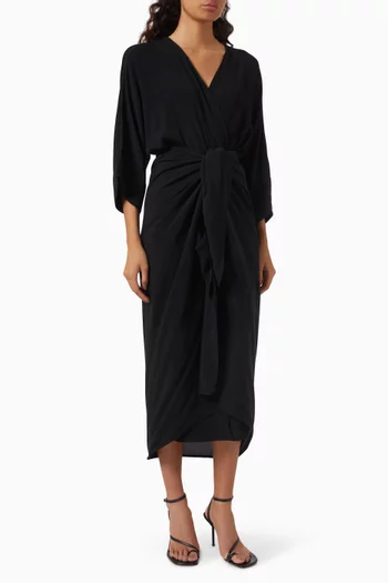 Knot Midi Dress in Viscose