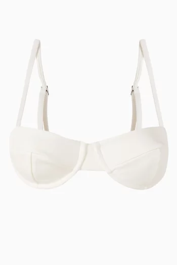 Underwire Bikini Top in Crepe