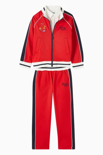 Snake Logo-embroidered Track Jacket