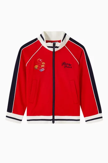 Snake Logo-embroidered Track Jacket
