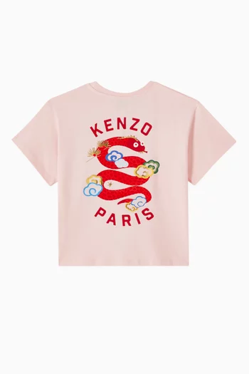Snake Logo-print T-shirt in Cotton