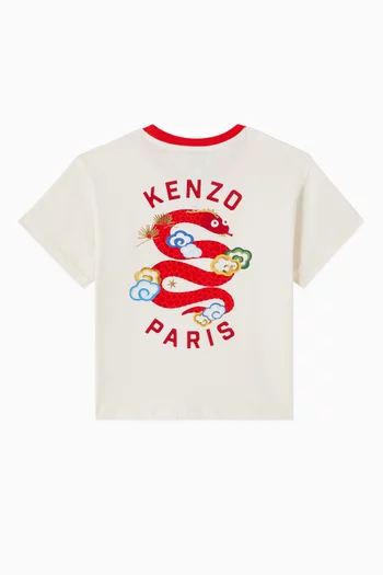 Snake Logo-print T-shirt in Cotton