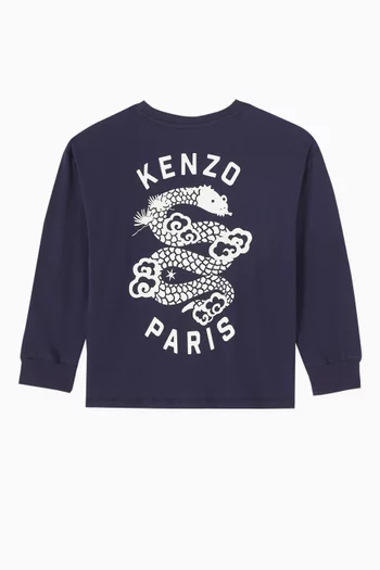 Snake Logo-print Sweatshirt in Cotton