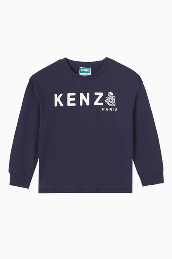 Snake Logo-print Sweatshirt in Cotton