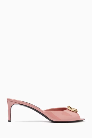 DG Peep-toe Mules in Patent Leather